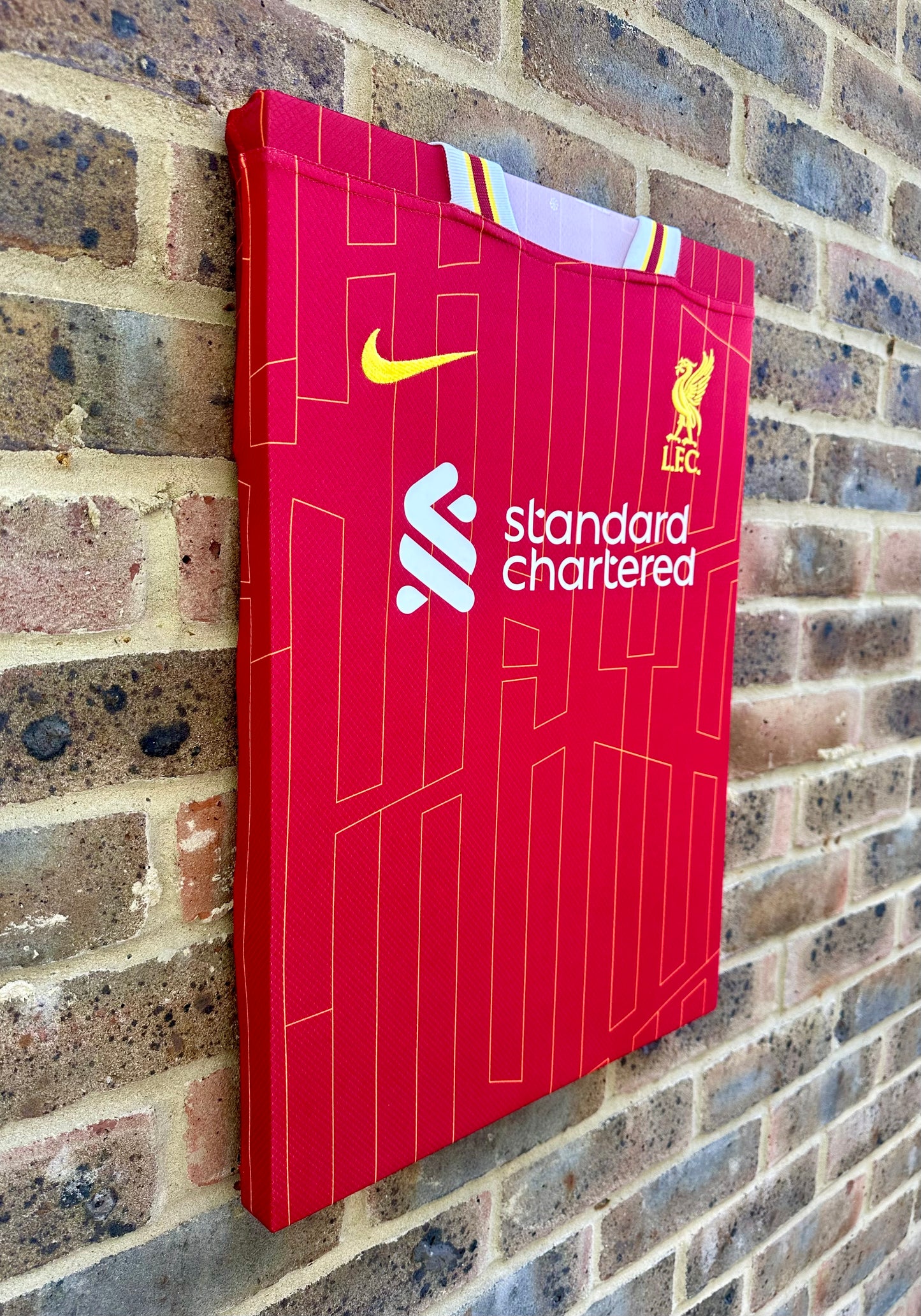 Liverpool 2024/25 season home shirt memorabilia canvas