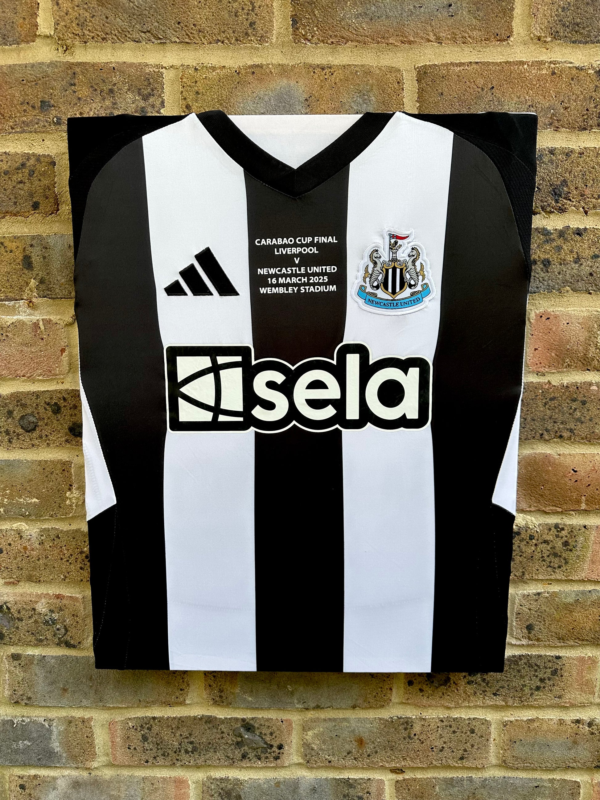 Newcastle United carabao cup winner football shirt memorabilia canvas