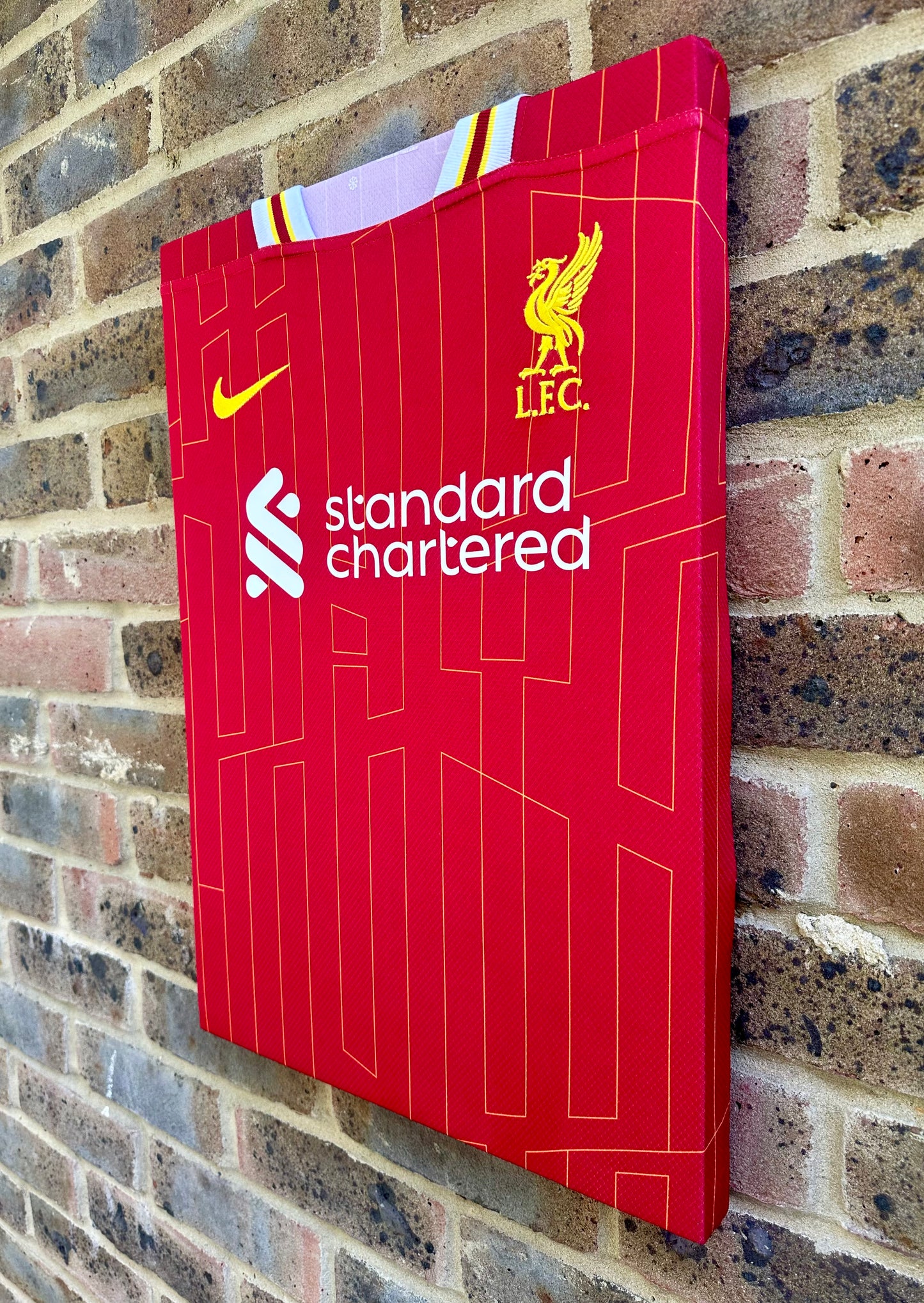 Liverpool 2024/25 season home shirt memorabilia canvas