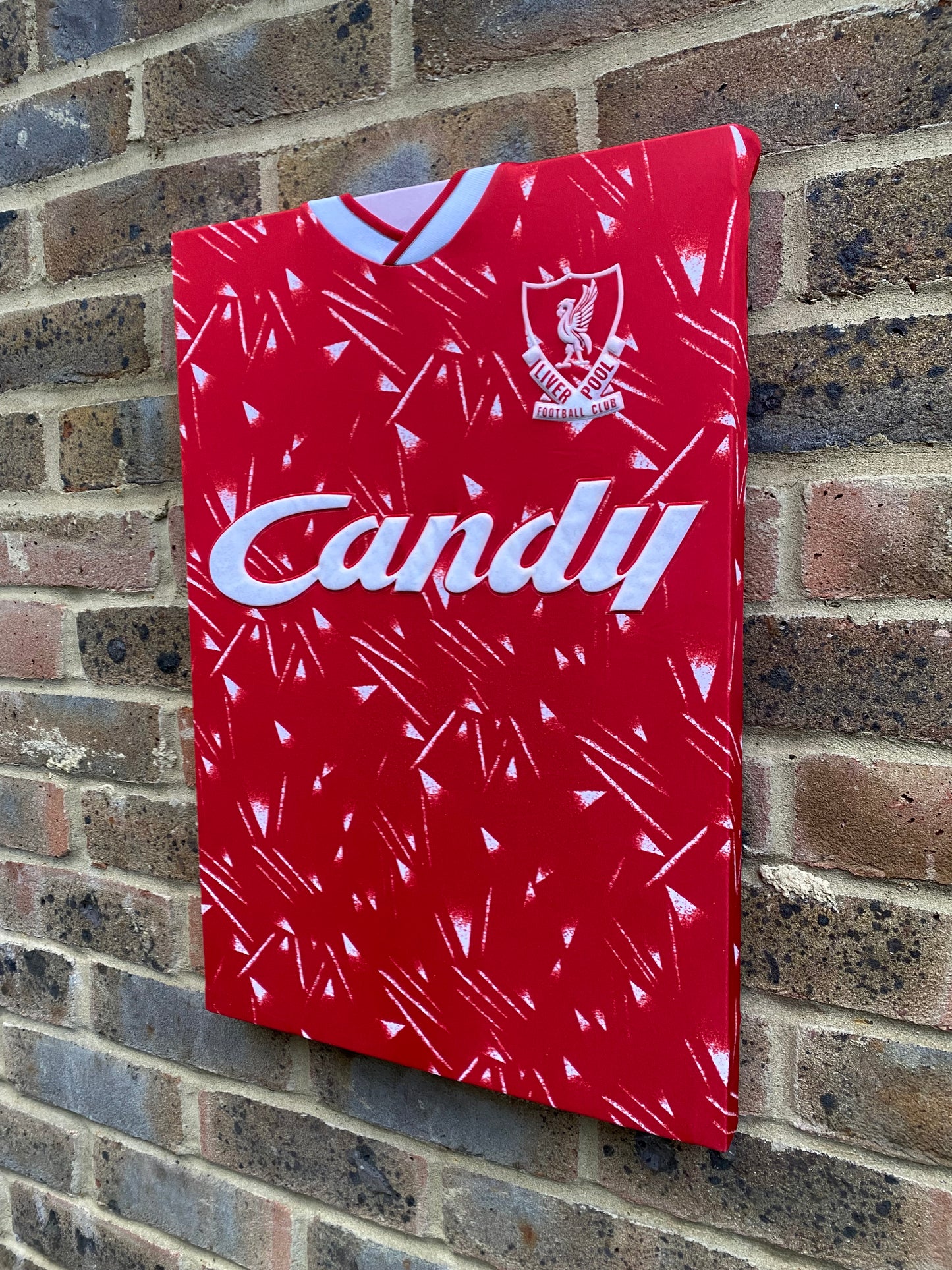 Liverpool 1989/91 home shirt memorabilia canvas