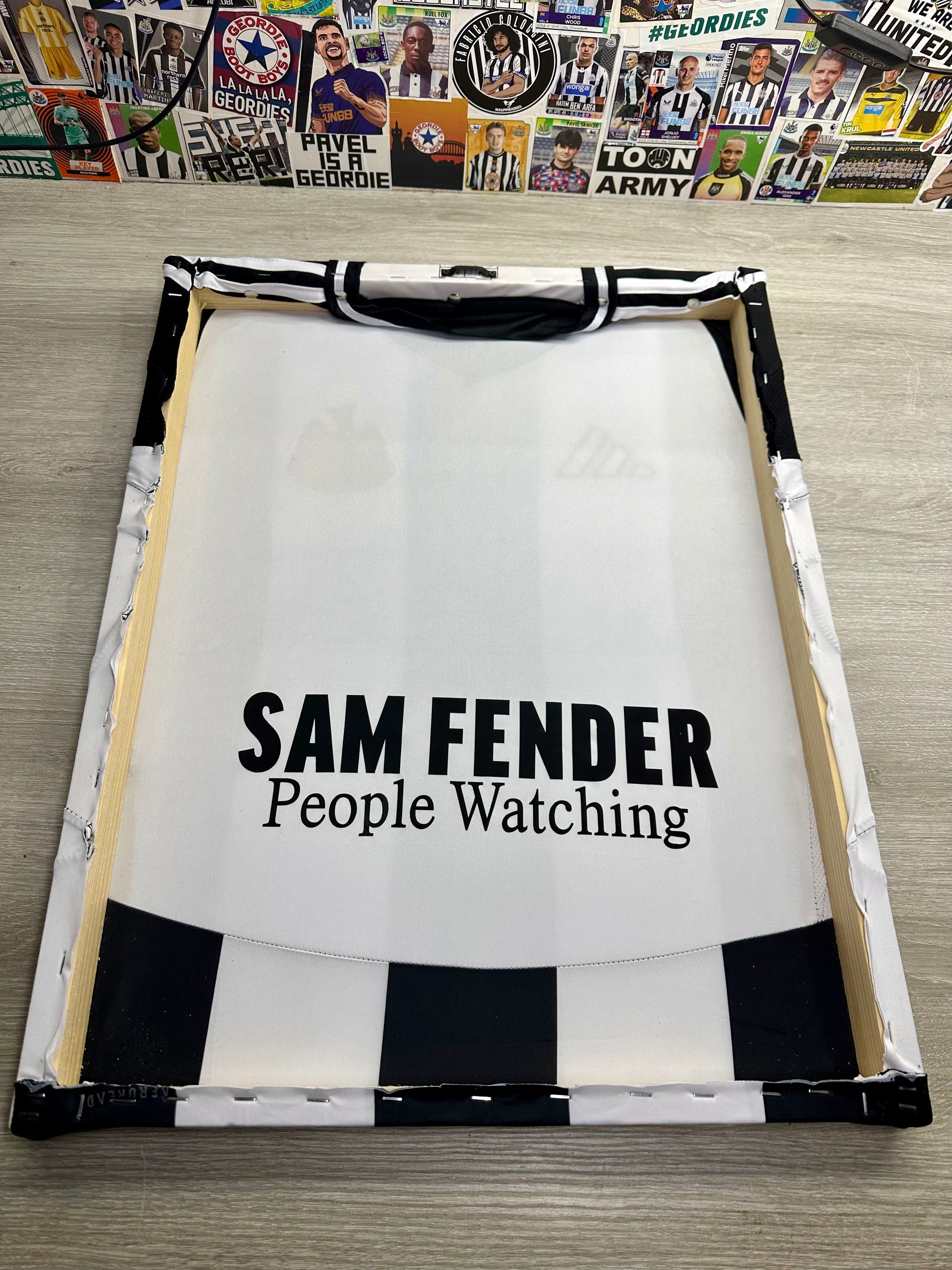 Newcastle United carabao cup winner football shirt memorabilia canvas