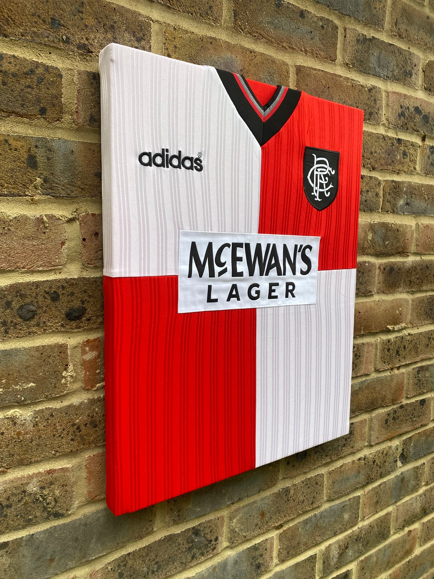 Rangers 1995/96 Away Shirt Memorabilia Canvas
