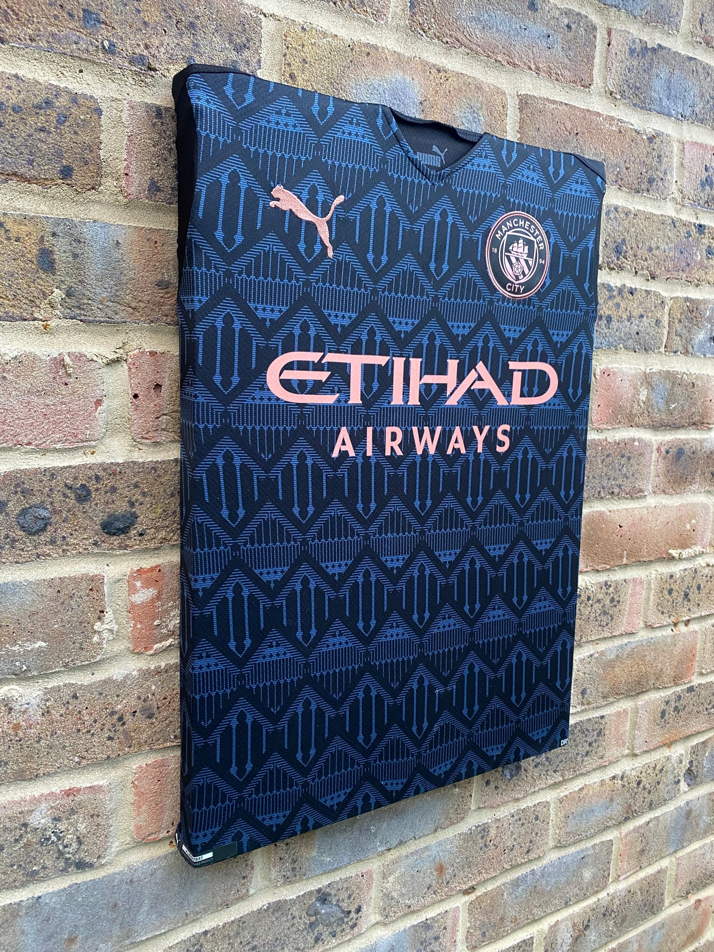 Manchester City 2020/21 Away Football Shirt Memorabilia Canvas