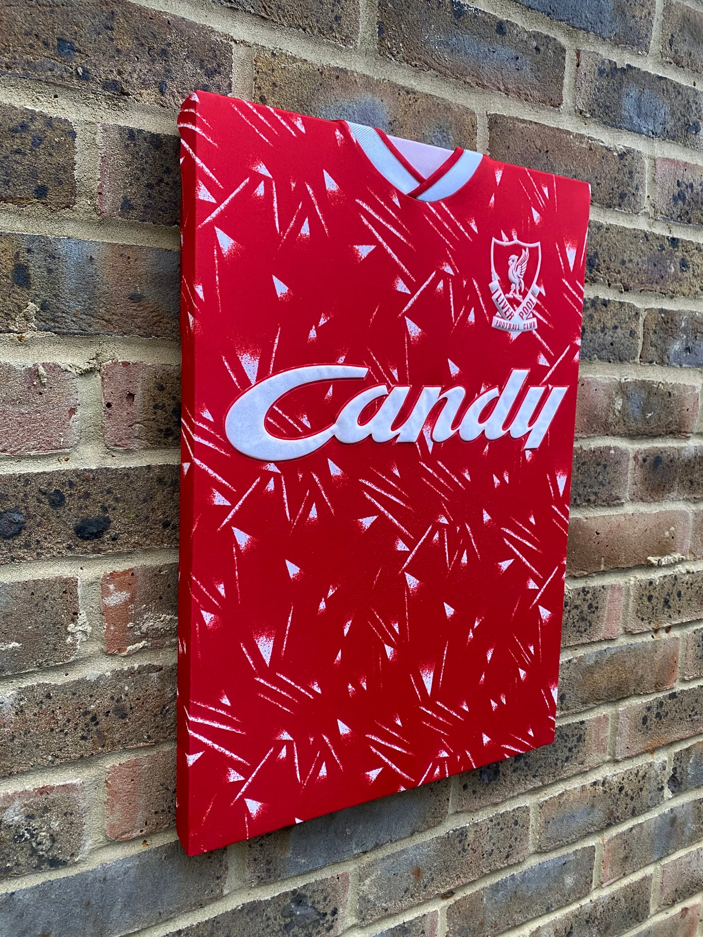 Liverpool 1989/91 home shirt memorabilia canvas