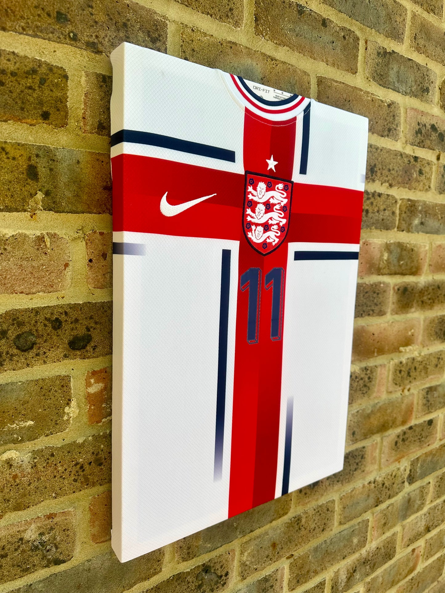 England Special Edition Football Shirt Memorabilia Canvas
