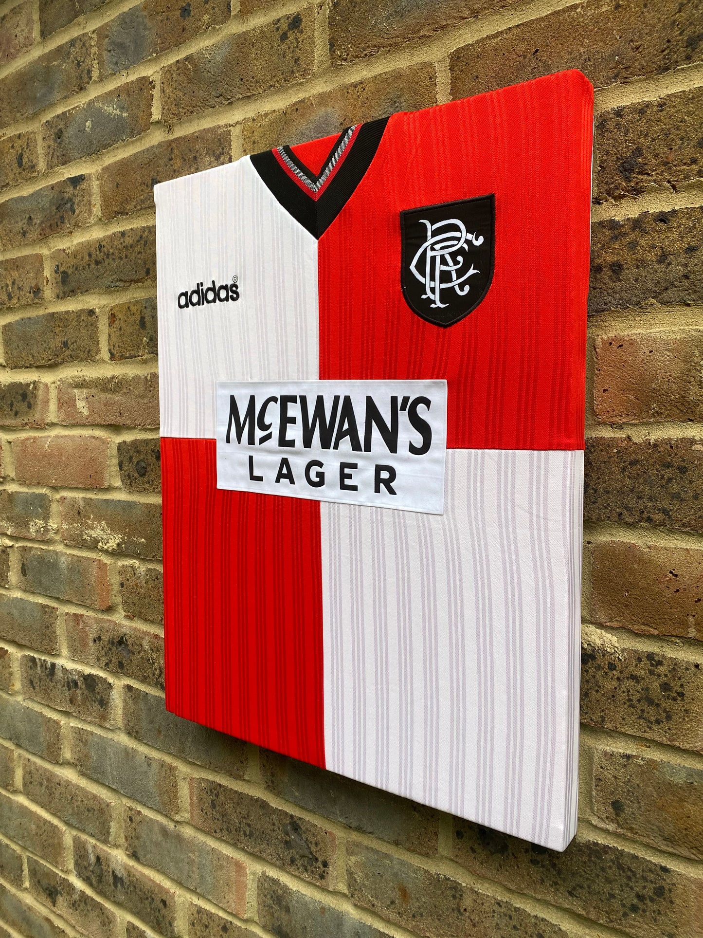 Rangers 1995/96 Away Shirt Memorabilia Canvas