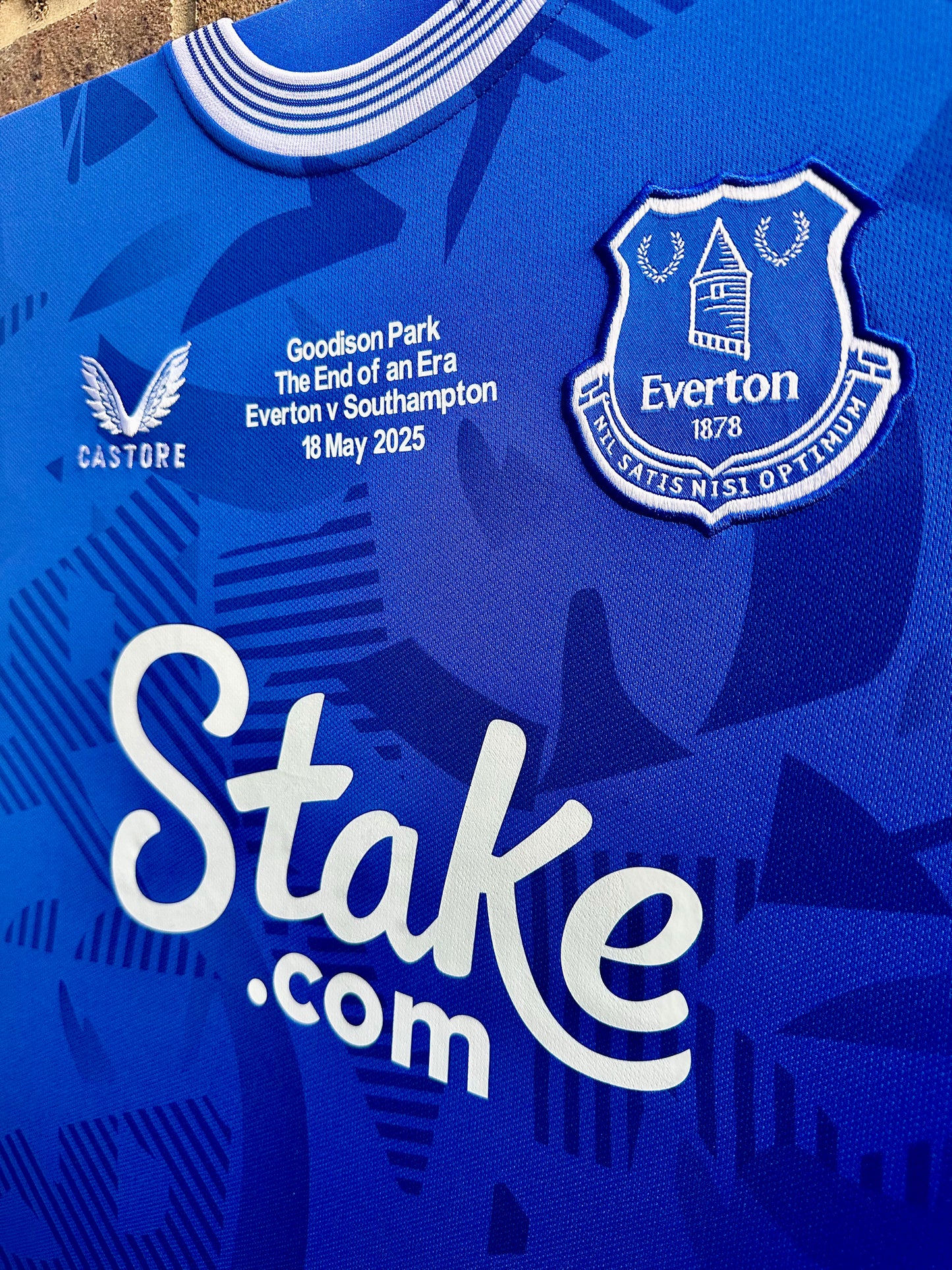 Everton Home 2025/26 Final Goodison Park Football Shirt Memorabilia Canvas