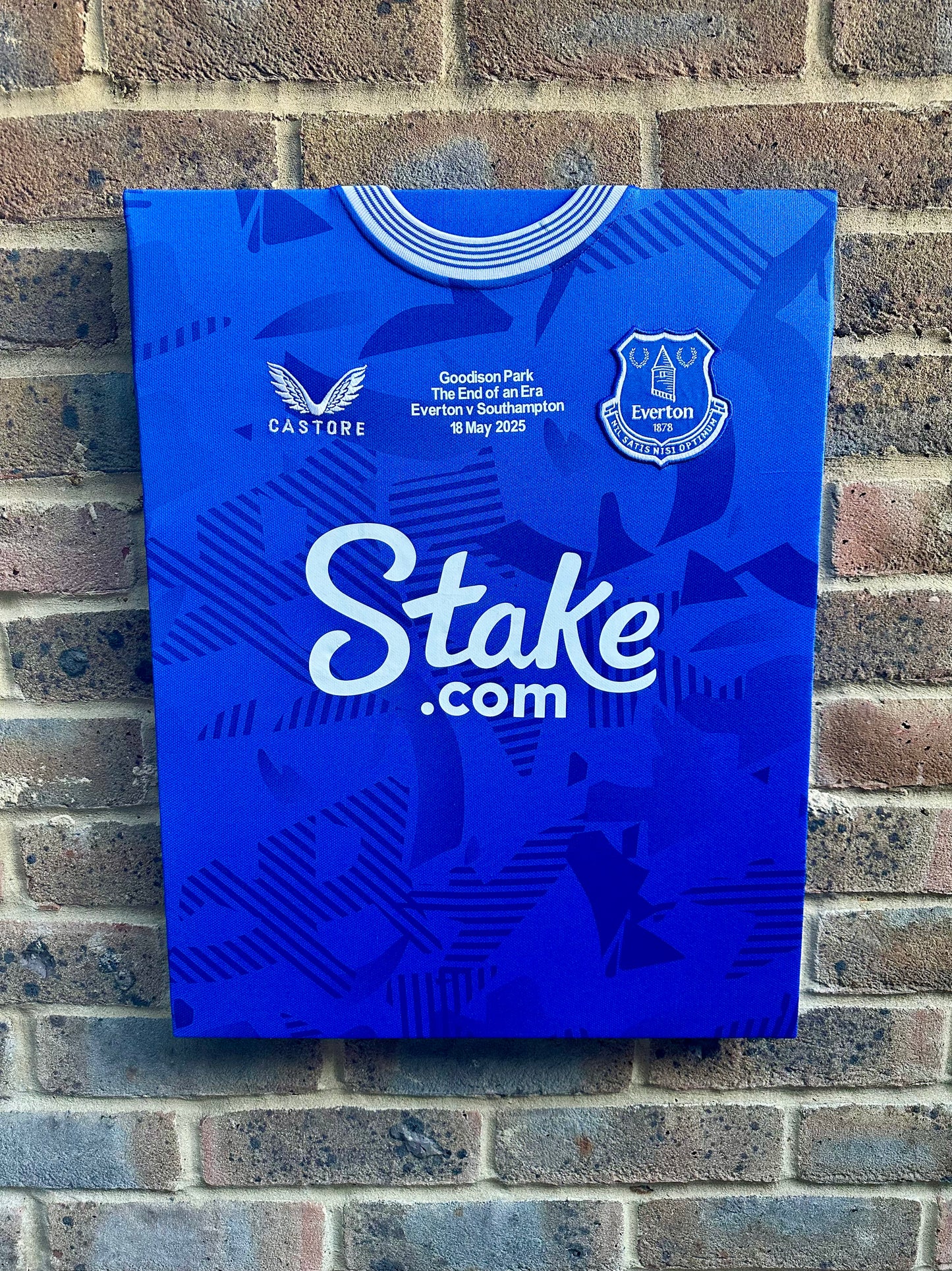 Everton Home 2025/26 Final Goodison Park Football Shirt Memorabilia Canvas
