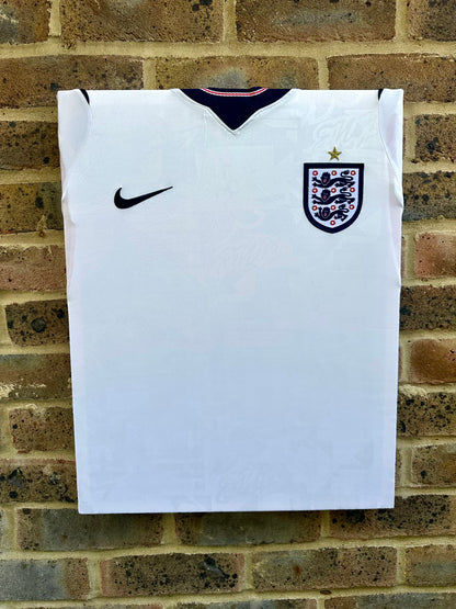 England Home 2026 World Cup Football Shirt Memorabilia Canvas