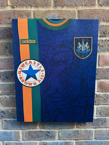 Newcastle United 1997/98 Away Football Shirt Memorabilia Canvas