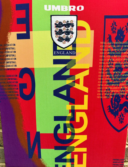 England Goalkeeper Shirt Euro 96 Memorabilia Canvas