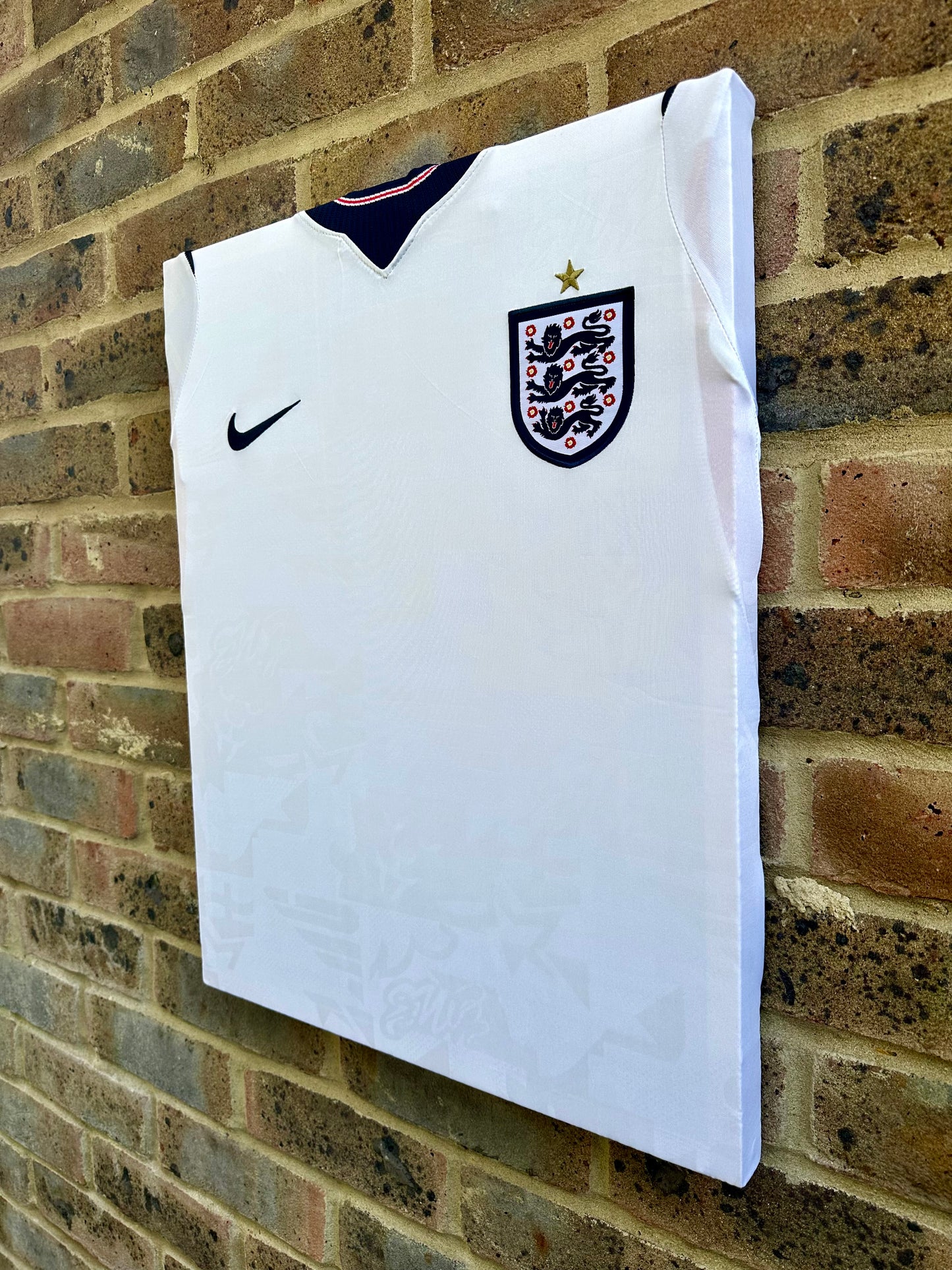 England Home 2026 World Cup Football Shirt Memorabilia Canvas