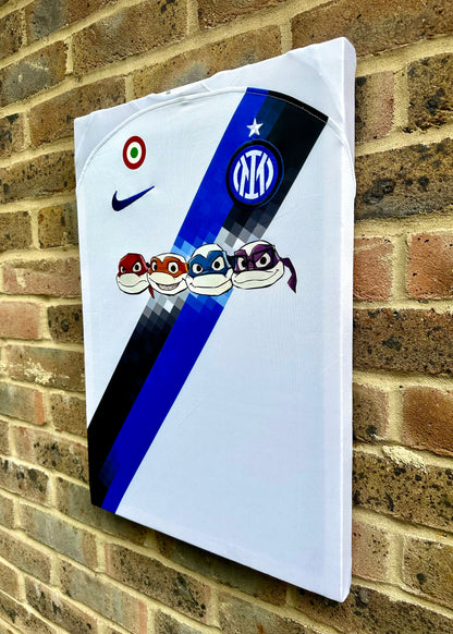 Inter Milan Away 2023/24 TNMNT Special Edition Football Shirt Memorabilia Canvas