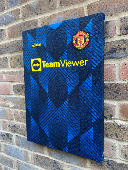 Manchester United 2021/22 3rd Football Shirt Memorabilia Canvas