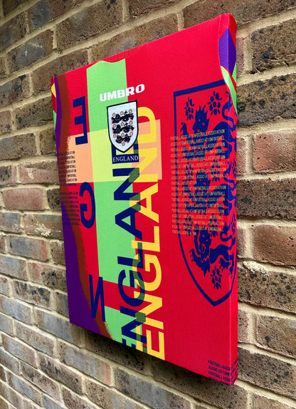 England Goalkeeper Shirt Euro 96 Memorabilia Canvas