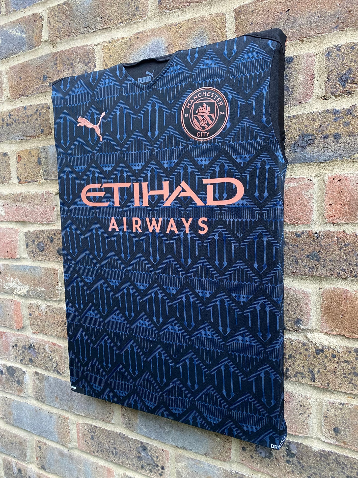 Manchester City 2020/21 Away Football Shirt Memorabilia Canvas