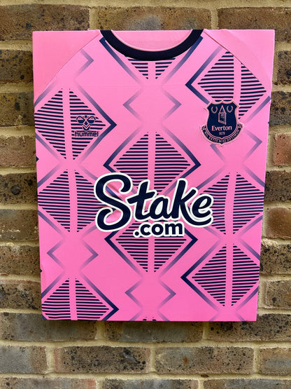 Everton Away 2022/23 Football Shirt Memorabilia Canvas