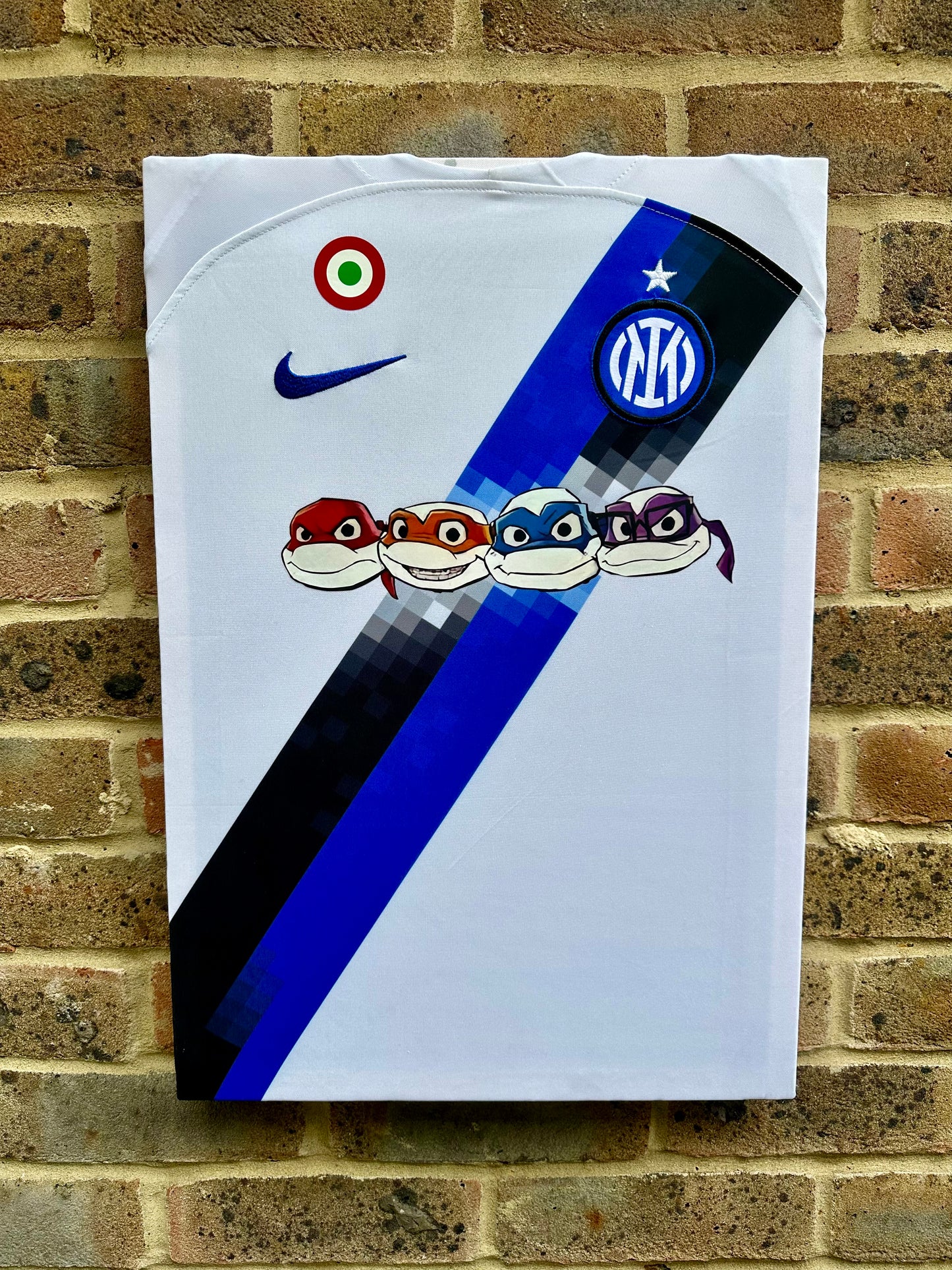 Inter Milan Away 2023/24 TNMNT Special Edition Football Shirt Memorabilia Canvas
