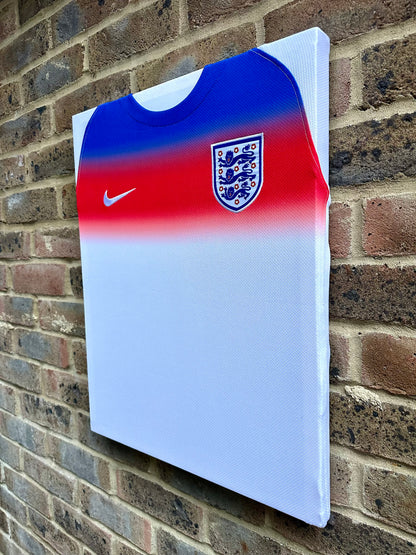 England Lioness Euro 2025 Football Shirt Memorabilia Canvas