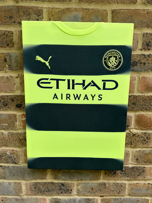 Manchester City 2022/23 3rd Football Shirt Memorabilia Canvas
