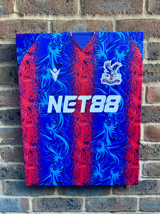 Crystal Palace 2024/25 Home Football Shirt Memorabilia Canvas