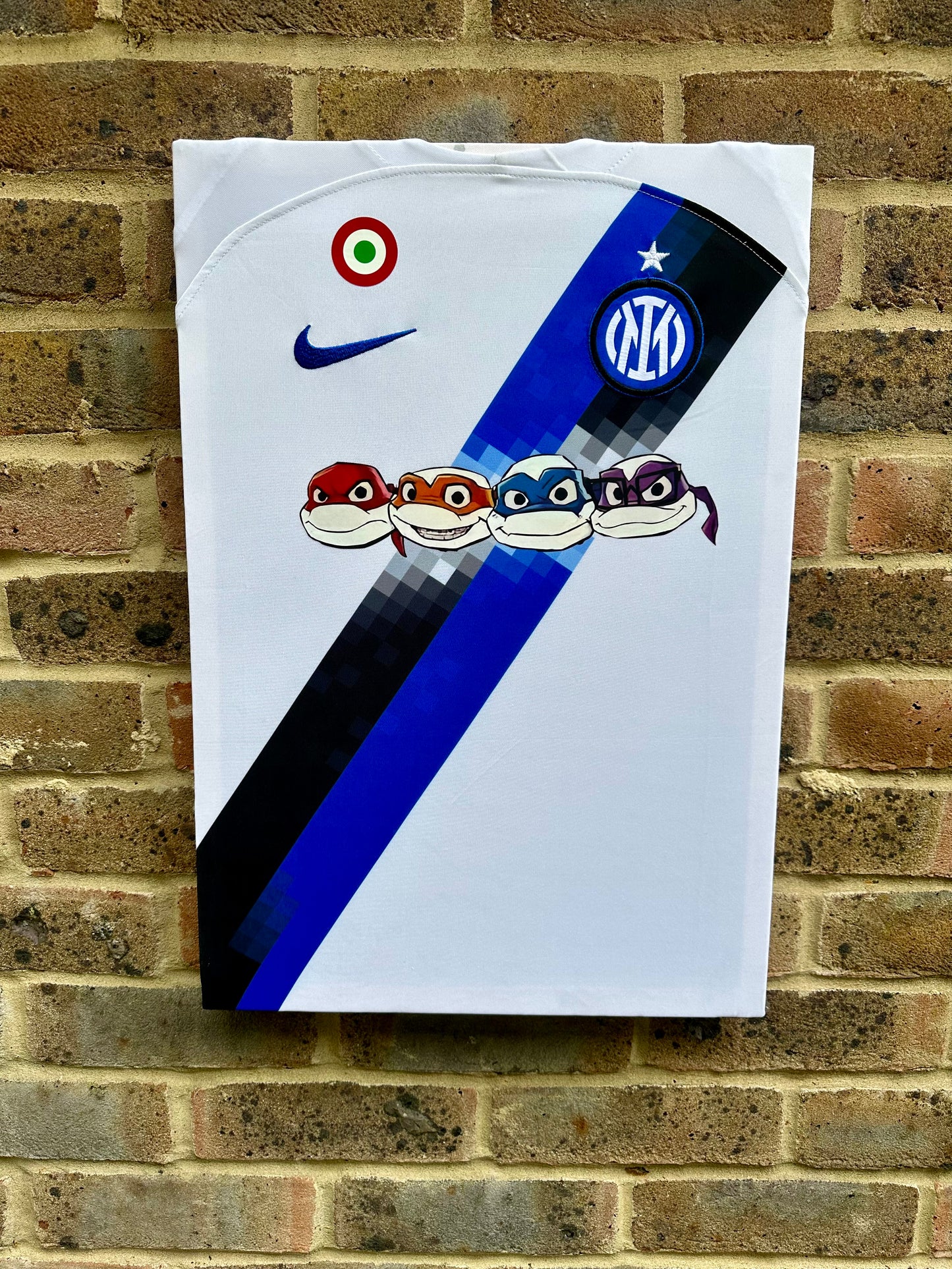 Inter Milan Away 2023/24 TNMNT Special Edition Football Shirt Memorabilia Canvas