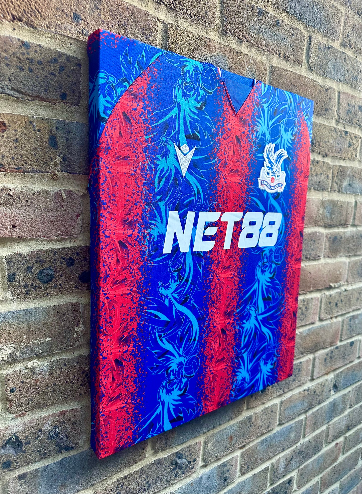 Crystal Palace 2024/25 Home Football Shirt Memorabilia Canvas