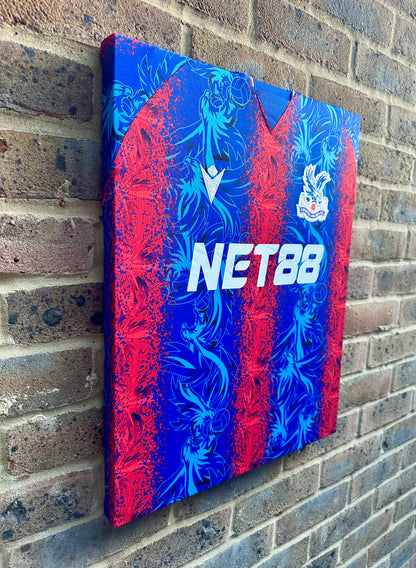 Crystal Palace 2024/25 Home Football Shirt Memorabilia Canvas
