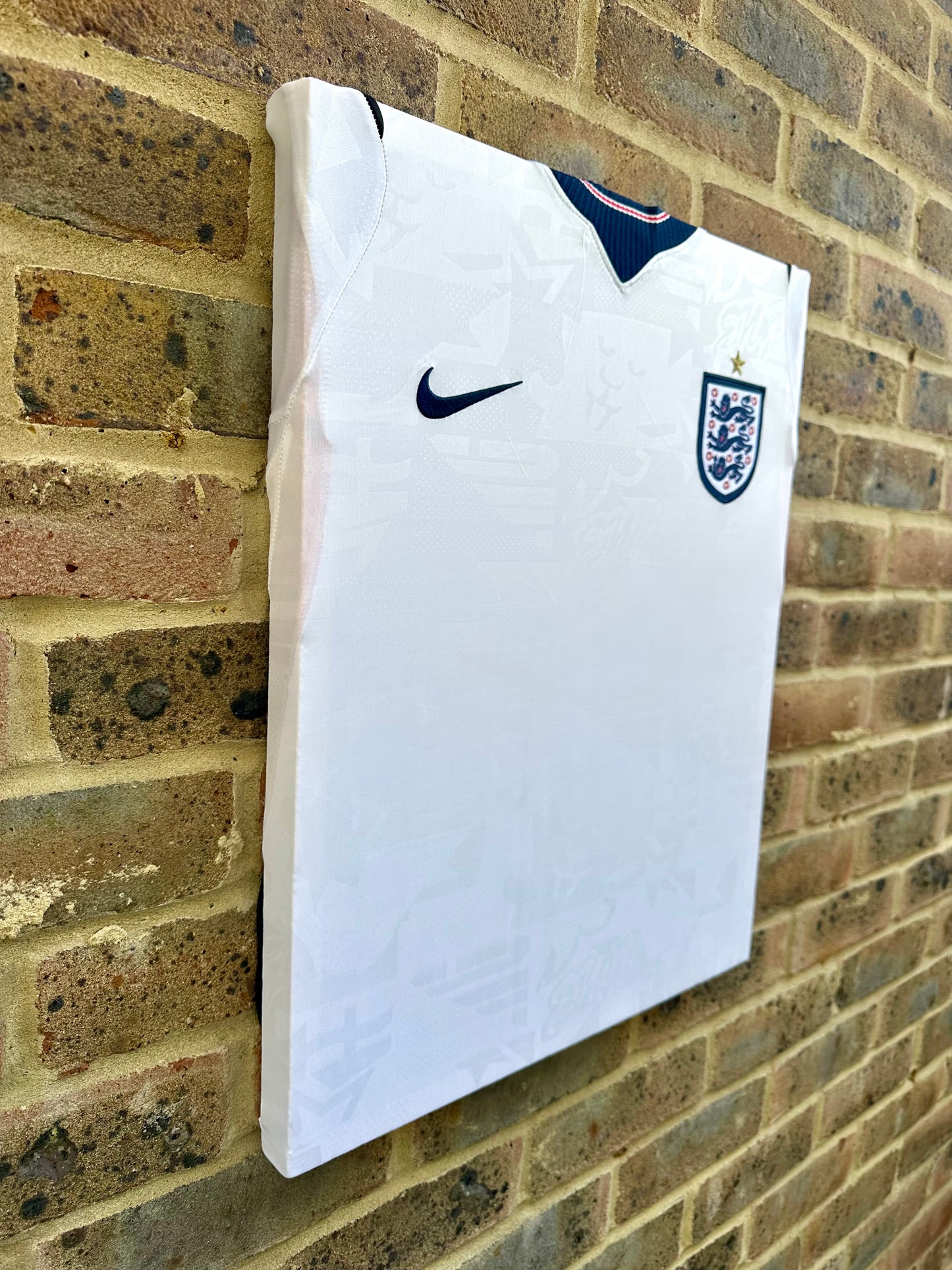 England Home 2026 World Cup Football Shirt Memorabilia Canvas