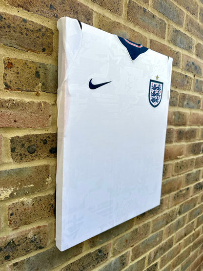 England Home 2026 World Cup Football Shirt Memorabilia Canvas