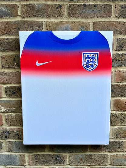 England Lioness Euro 2025 Football Shirt Memorabilia Canvas