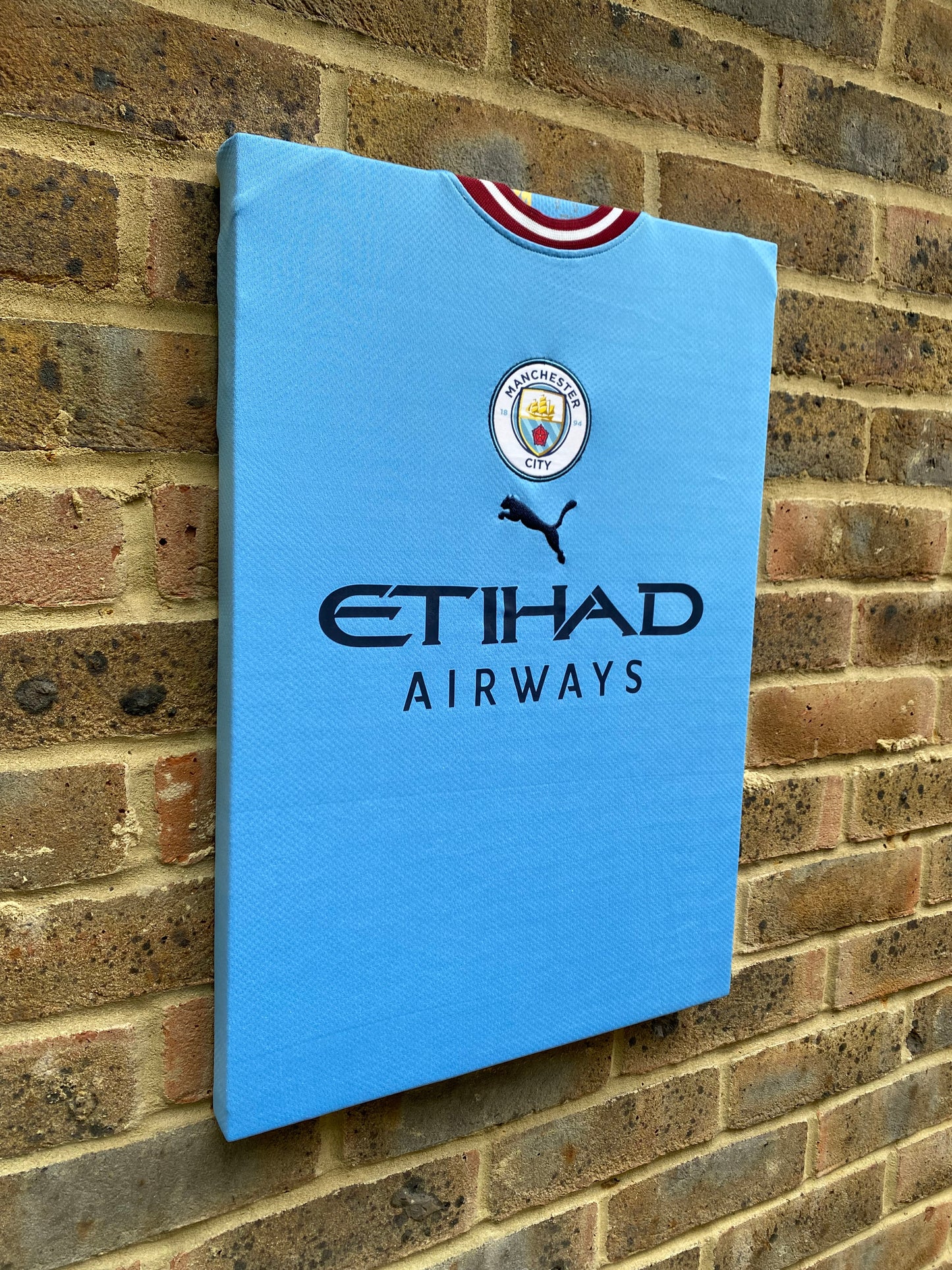 Manchester City 2022/23 Home Football Shirt Memorabilia Canvas