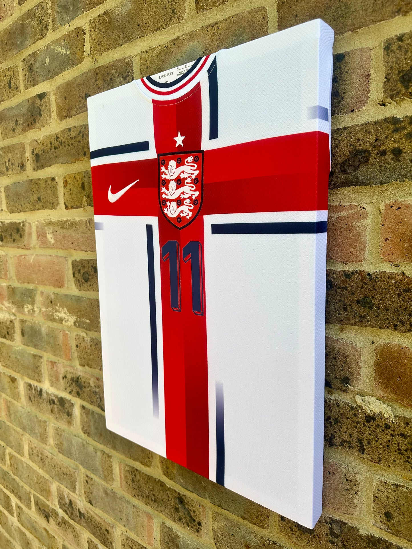 England Special Edition Football Shirt Memorabilia Canvas
