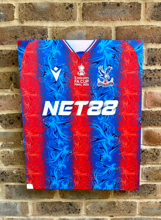 Crystal Palace 2024/25 FA Cup Winning Shirt Memorabilia Canvas