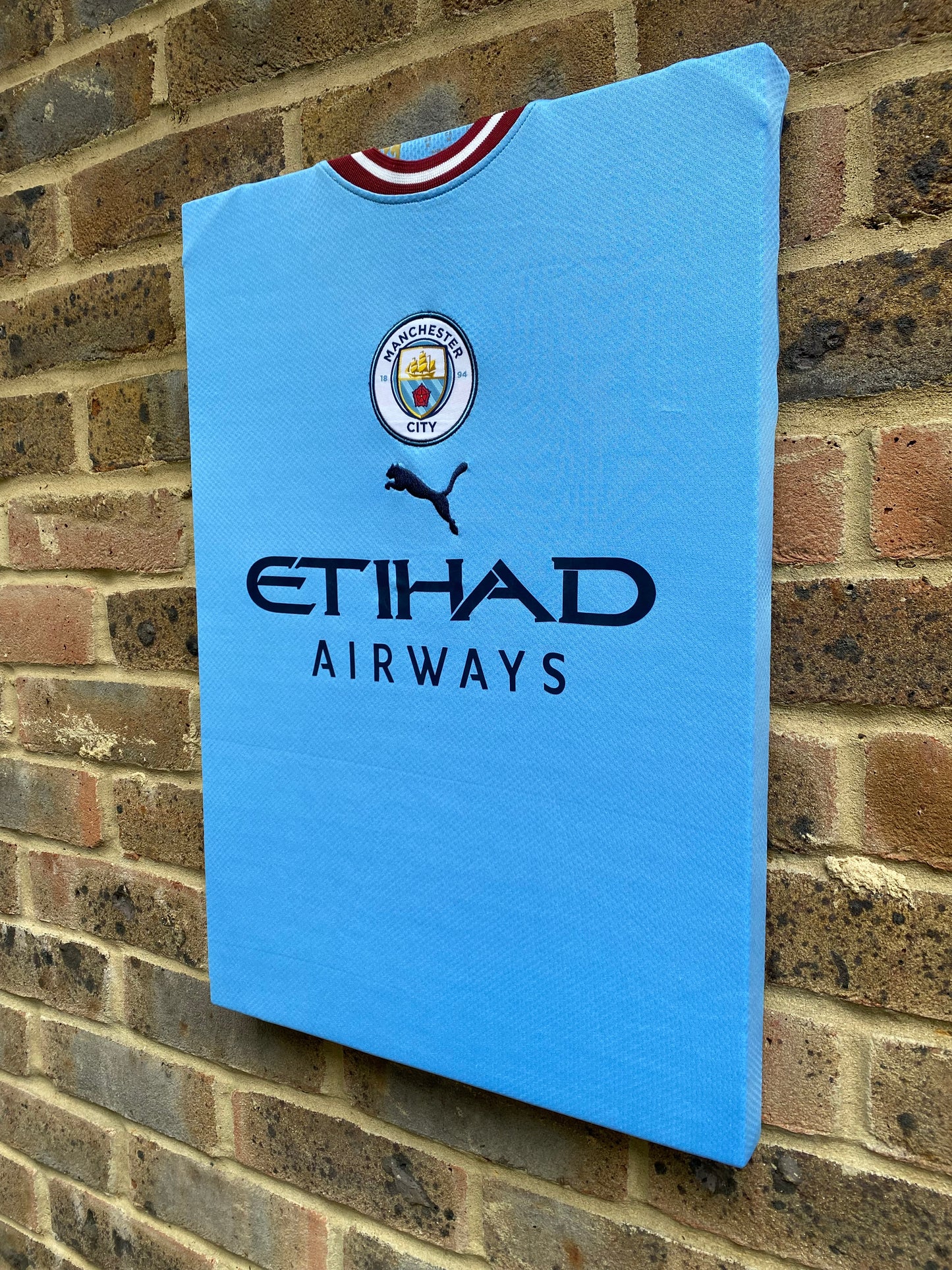 Manchester City 2022/23 Home Football Shirt Memorabilia Canvas