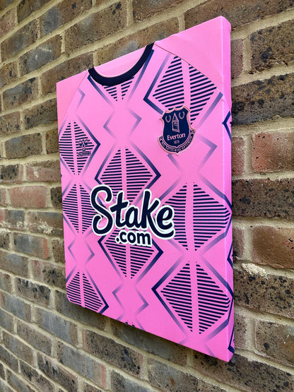 Everton Away 2022/23 Football Shirt Memorabilia Canvas