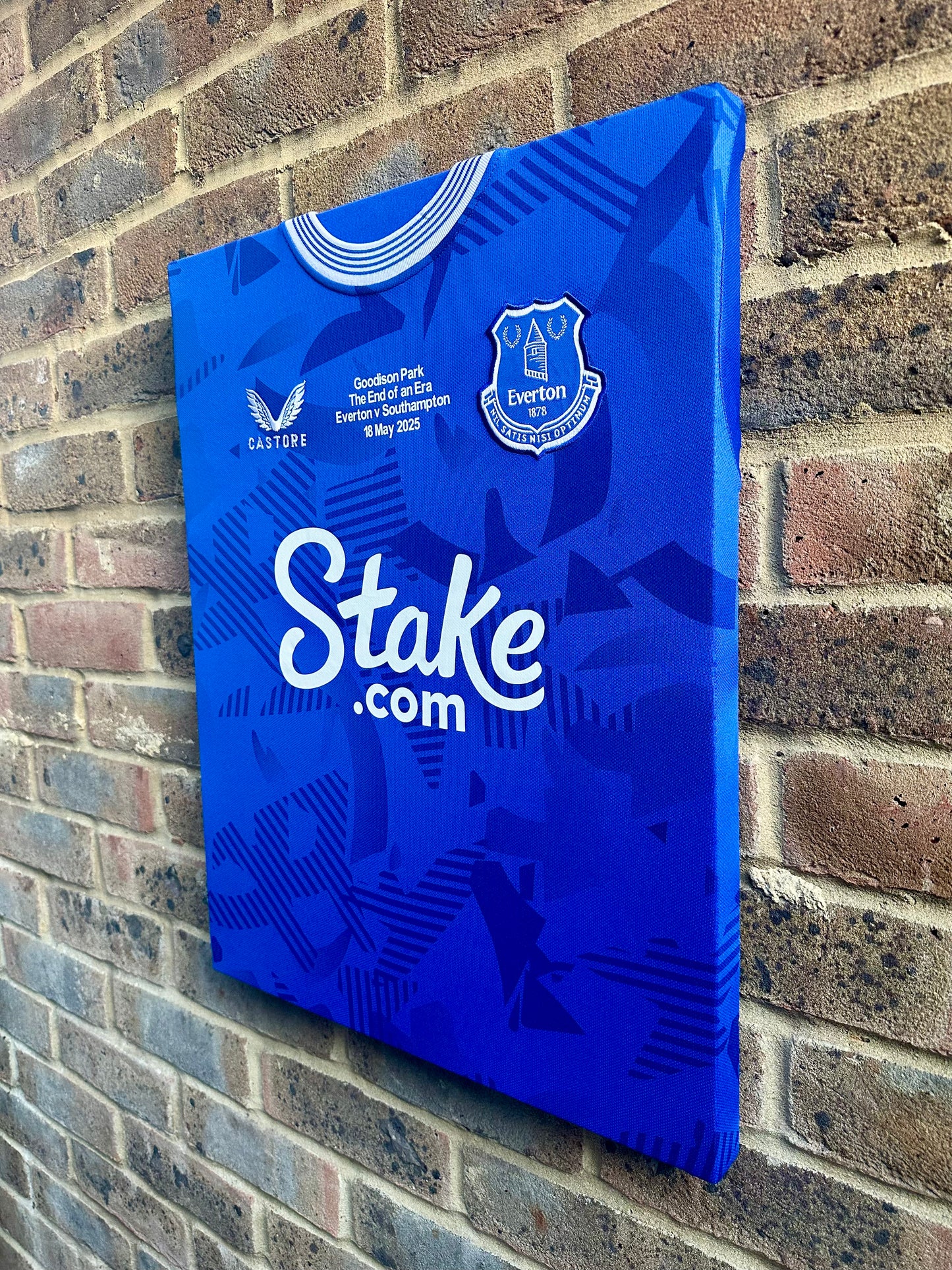 Everton Home 2025/26 Final Goodison Park Football Shirt Memorabilia Canvas