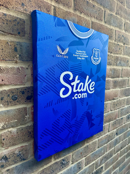 Everton Home 2025/26 Final Goodison Park Football Shirt Memorabilia Canvas